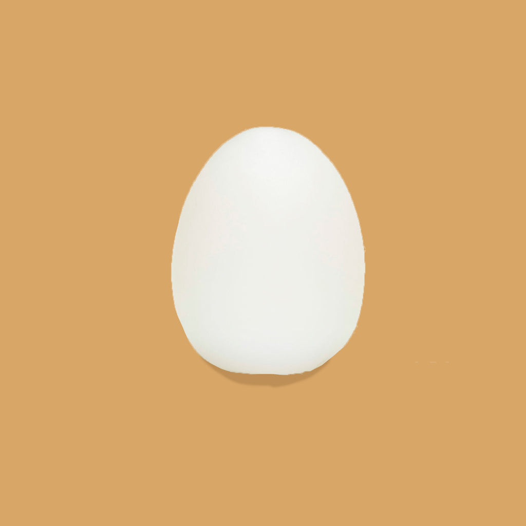 Outer of the Tenga Egg Spider. Looks like a hard boiled egg. 