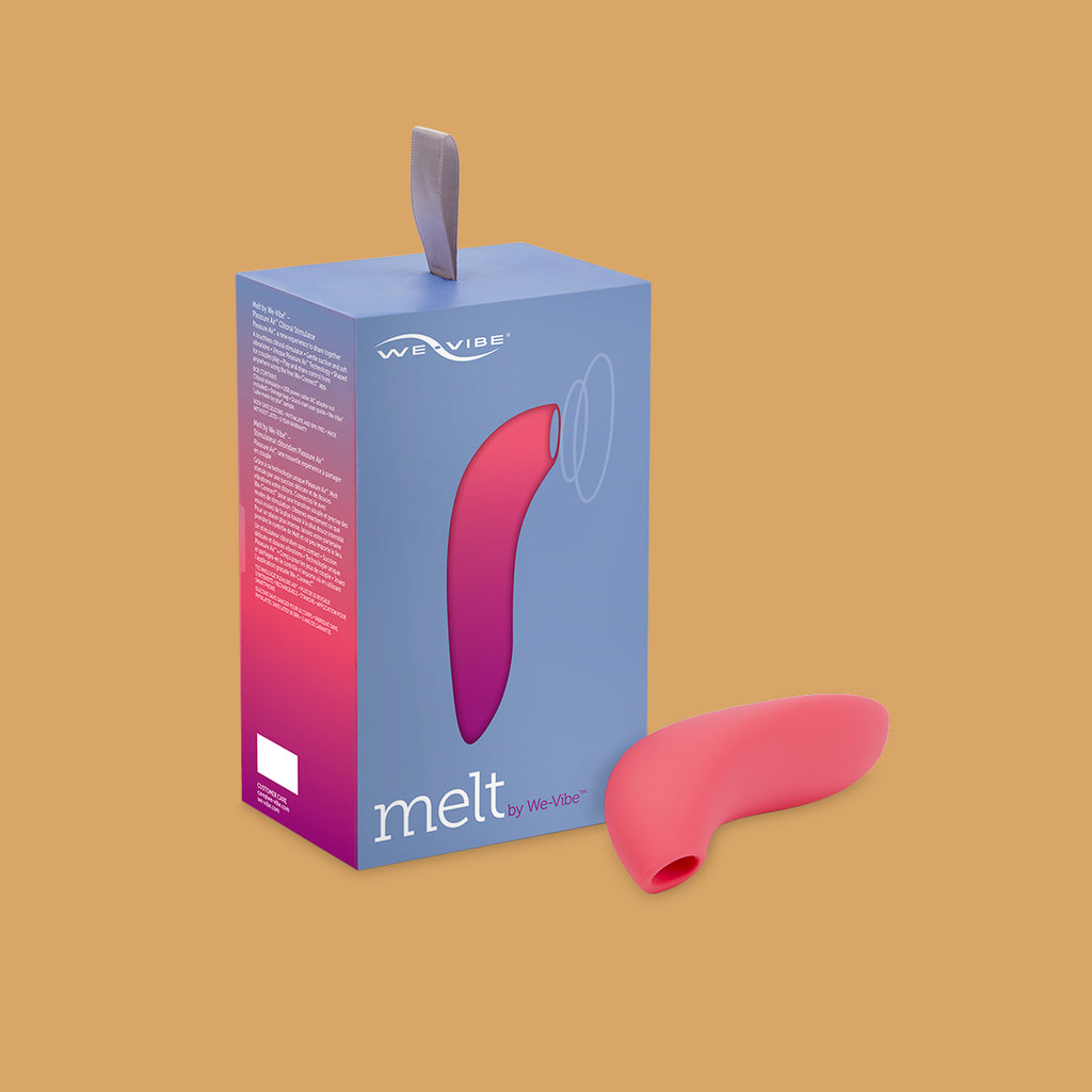 The melt by We-vibe pink product and its box. Melt by We-vibe sold on xesproducts.com.au xes products